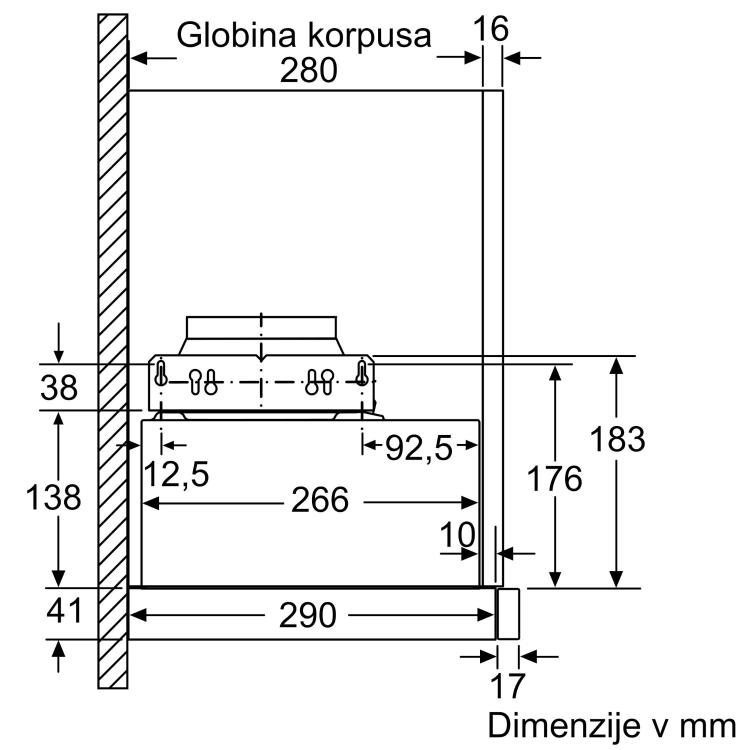 Izvlečna kuhinjska napa Bosch DFM064A53, 60 cm