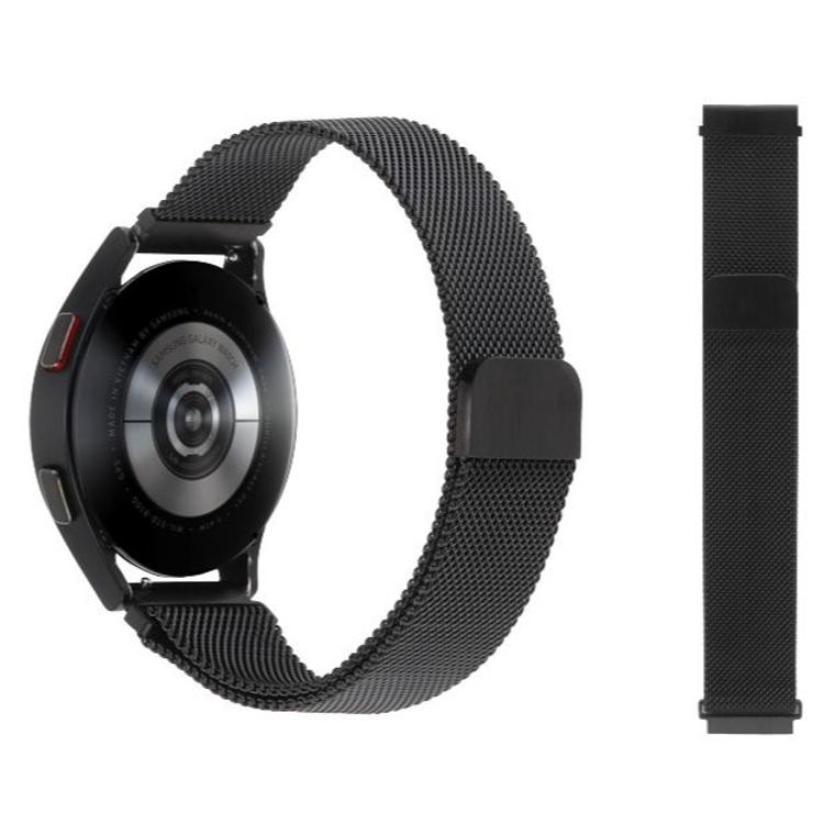 Kovinski magnetni pašček 20mm, črn, za pametno uro