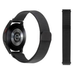 Kovinski magnetni pašček 20mm, črn, za pametno uro