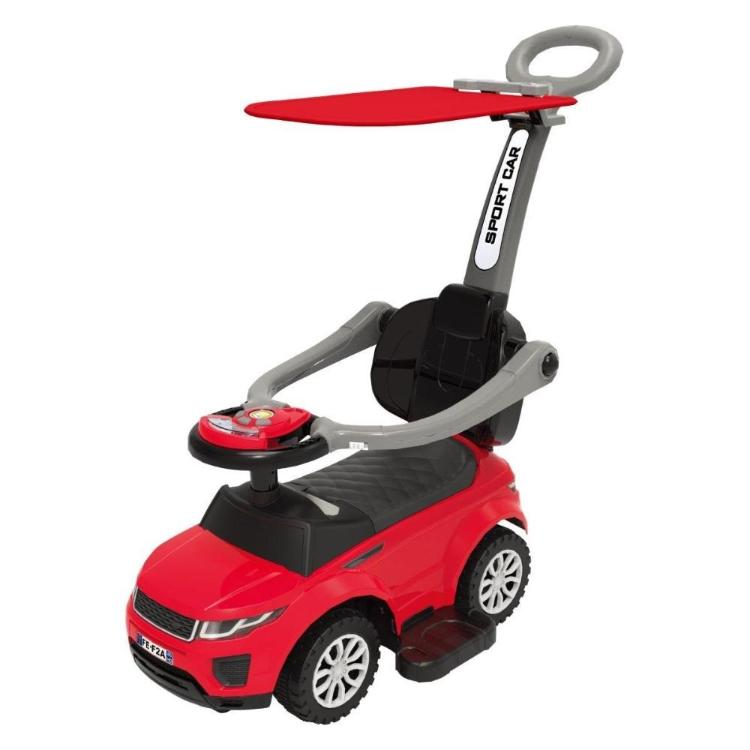 Poganjalec avto s strehico Prince Toys, rdeč