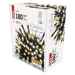LED božična veriga utripajoča Emos, 18 m, zunanja in notranja, topla/hladna bela