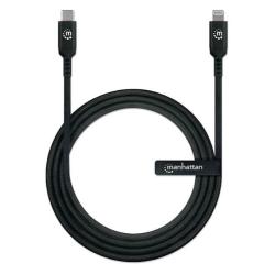 Kabel USB-C - Lightning MANHATTAN, 1m, črna