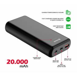 Prenosna baterija Swissten Power Line, 20.000 mAh, 20W PD
