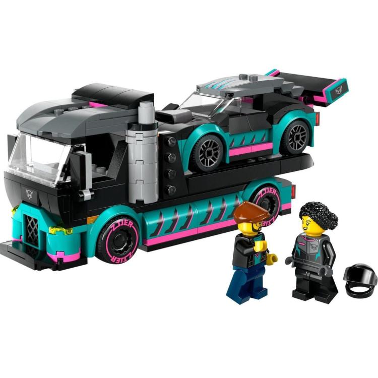 Lego City Dirkalni avto in tovornjak za prevoz avtomobilov - 60406