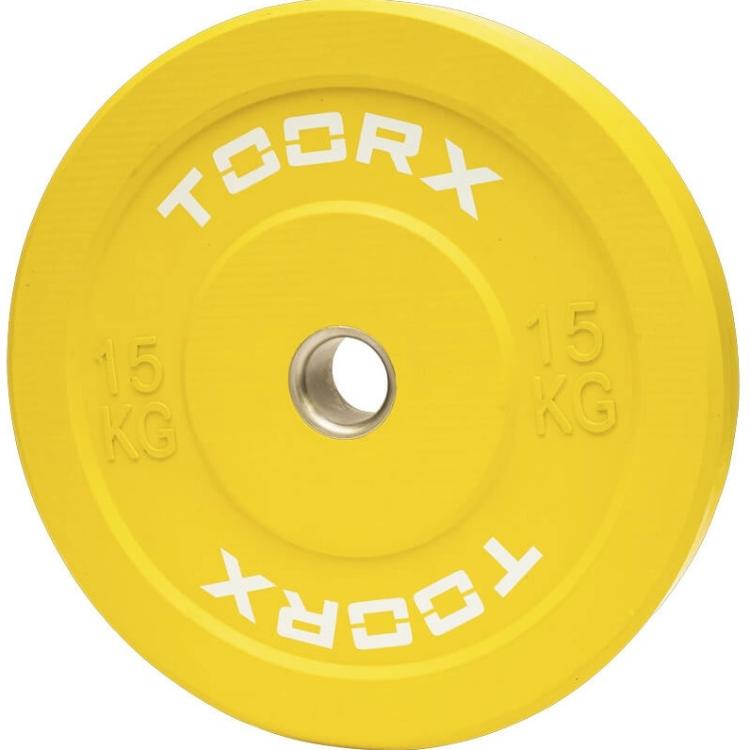 Bumper kolut Toorx olimpijski 15kg, fi-50mm, rumen