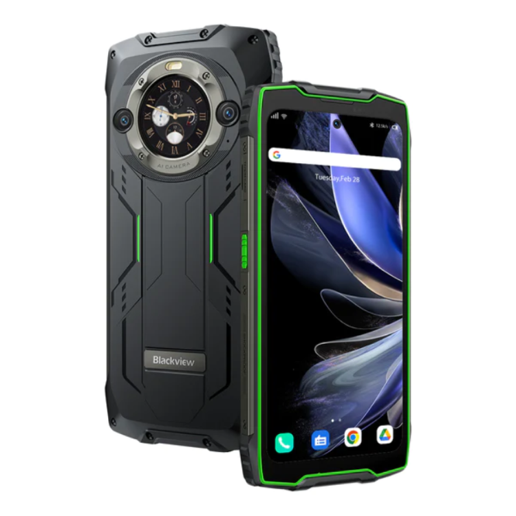 Pametni robustni telefon Blackview BV9300 Pro, 12 GB + 256 GB, z vgrajeno 100 LM
