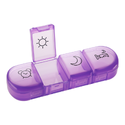 Dnevna posodica za tablete Mediblink Stela mini 4x/dan M019, vijolična
