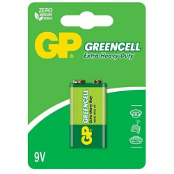 Baterija GP Greencell 6F22, cink-kloridna, 9V, 1 blister