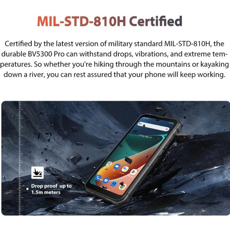 Pametni robustni telefon Blackview BV5300 PRO, 4/64 GB, črn