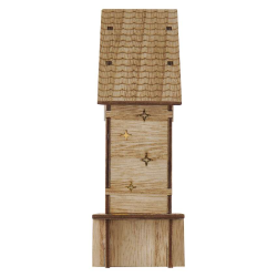 Božične jaslice lesene Emos, LED 6, 15 cm, 2x AA, notranje, topla bela, časovnik