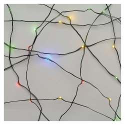 Božična nano veriga Emos zelena, LED 40, 4 m, zunanja in notranja, večbarvna, časovnik
