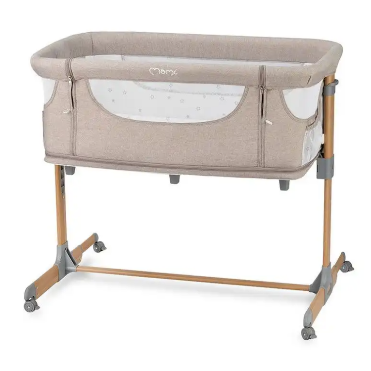 Pametna otroška postelja, stajica, nastavljiva višina + kot MoMi SMART BED 4v1, bež