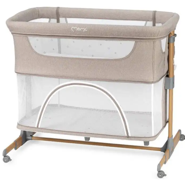 Pametna otroška postelja, stajica, nastavljiva višina + kot MoMi SMART BED 4v1, bež