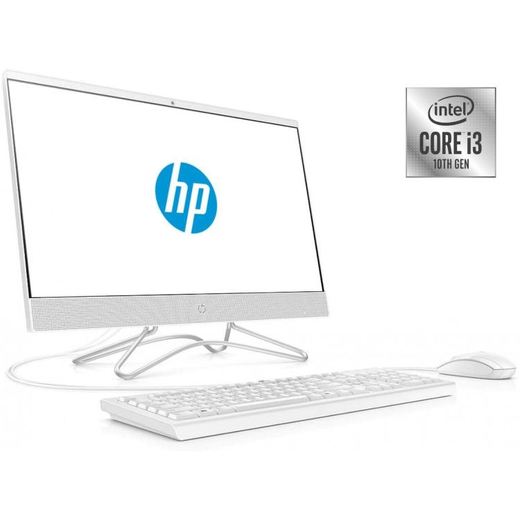 Računalnik HP 200 G4 AiO, i3-10110U, 8 GB, SD 256 GB, 21,5''FHD IPS, Windows 10 Pro, bel