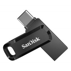 USB ključ SanDisk USB-C, USB-A, 256GB, Ultra Dual GO, 3.1/3.0, b do 150 MB/s, črn