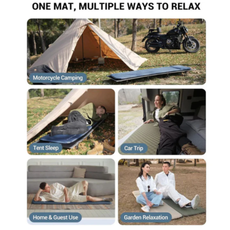 Uporaba spalne podloge KingCamp Classic Light pri kampiranju, v šotoru, avtomobilu in doma.