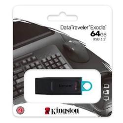 USB ključ Kingston 64GB DT Exodia, 3.2 Gen1, črn, s pokrovčkom_2