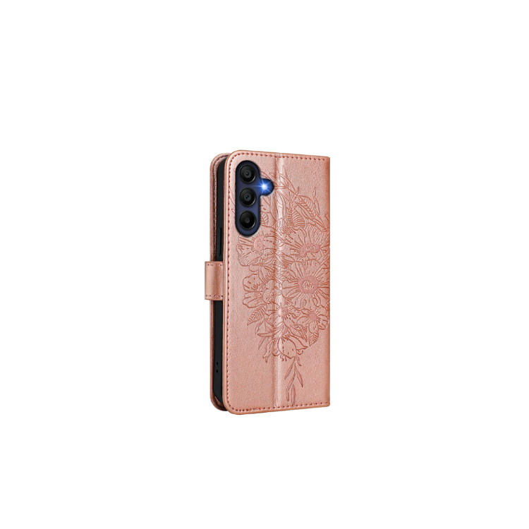 Preklopna torbica (WLGO-Butterfly) za Samsung Galaxy A16 5G, roza-zlata