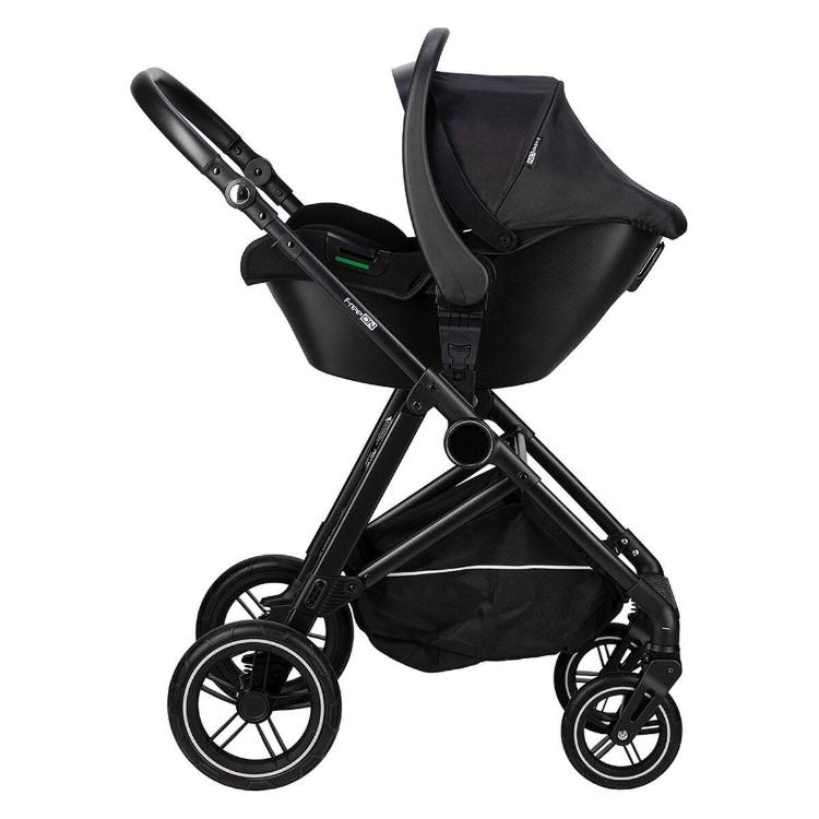 FreeON Neo voziček z nameščenim avtosedežem za dojenčke, bočni pogled.