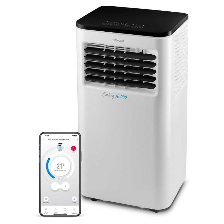 Sencor prenosna klimatska naprava z mobilno aplikacijo za upravljanje temperature na pametnem telefonu