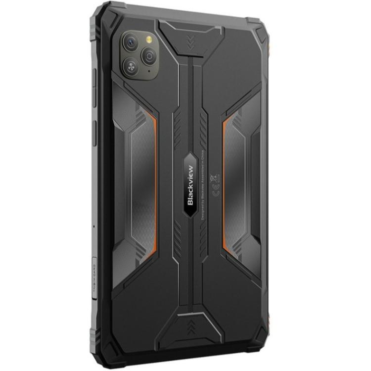 Blackview Active 5 tablični računalnik, pogled na zadnjo stran z zaščitenim ohišjem in kamerami.
