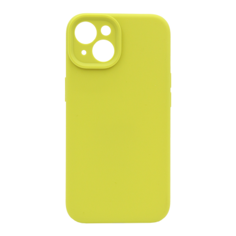 Silikonski ovitek (liquid silicone) za Apple iPhone 15, Soft, rumeno zelena