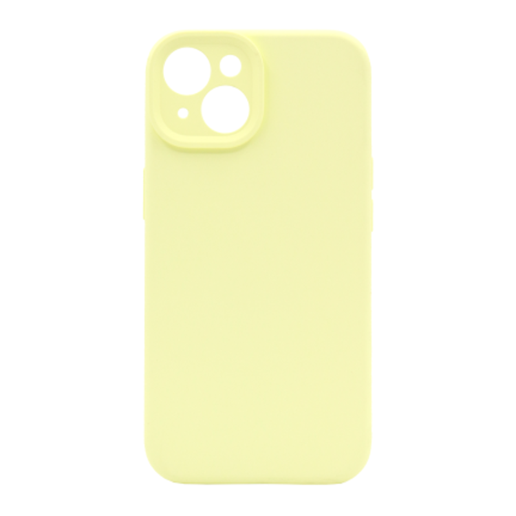 Silikonski ovitek (liquid silicone) za Apple iPhone 14 Plus, Soft, pastelno rumena