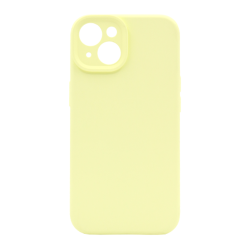 Silikonski ovitek (liquid silicone) za Apple iPhone 14 Plus, Soft, pastelno rumena