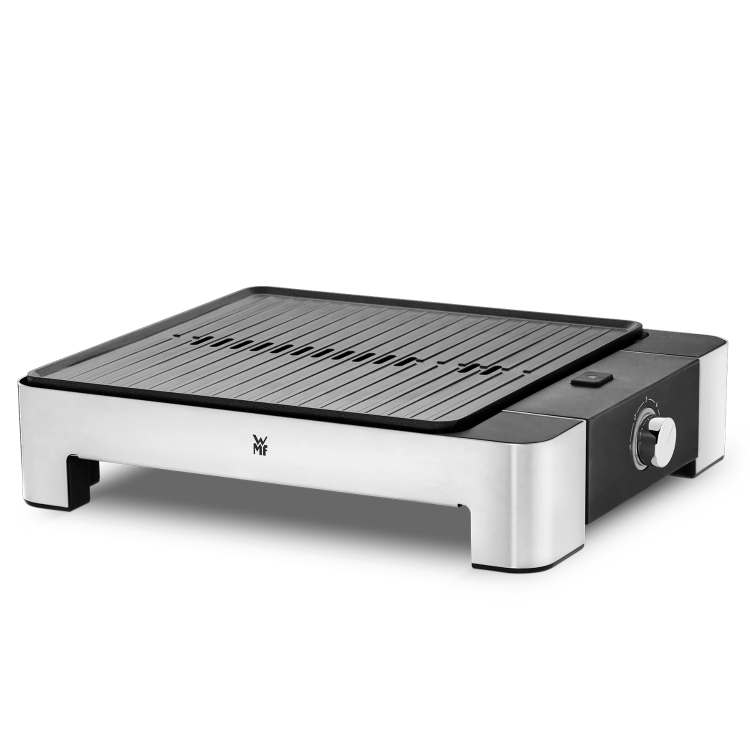 WMF namizni žar Lono Table Grill Quadro z rebrasto ploščo, regulatorjem temperature in inox ohišjem