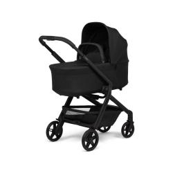 Joolz otroški voziček v črni barvi s košaro, pogled s strani