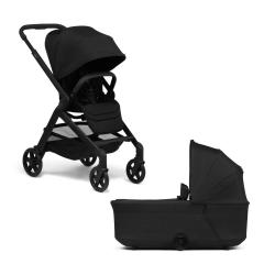 Joolz otroški voziček v črni barvi s košaro za novorojenčka