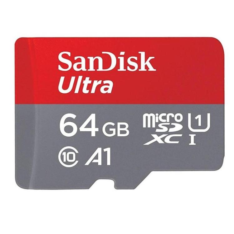 Spominska kartica Sandisk MicroSDXC 64GB Ultra, 140MB/s, UHS-I, C10, A1, adapter
