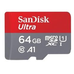 Spominska kartica Sandisk MicroSDXC 64GB Ultra, 140MB/s, UHS-I, C10, A1, adapter