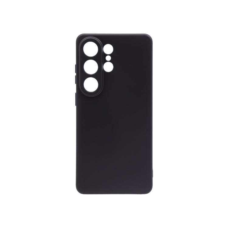Prosojen zaščitni ovitek za Samsung Galaxy S26 Ultra v črni barvi brez izrazito označenega magnetnega kroga.