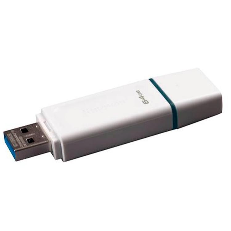 USB ključ Kingston 64GB DT Exodia, 3.2 Gen1, bel, s pokrovčkom