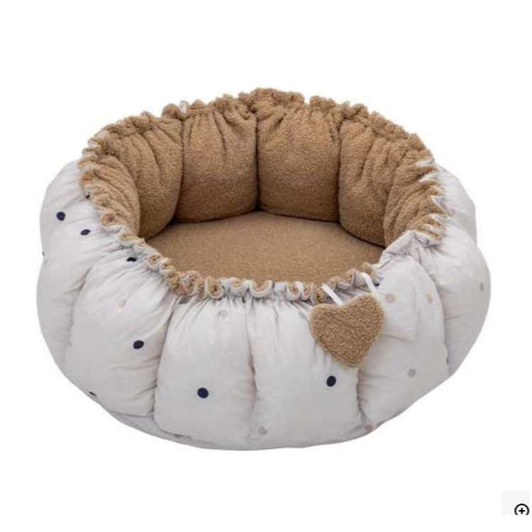 Gnezdece okroglo Bubaba by FreeON, pikice beige