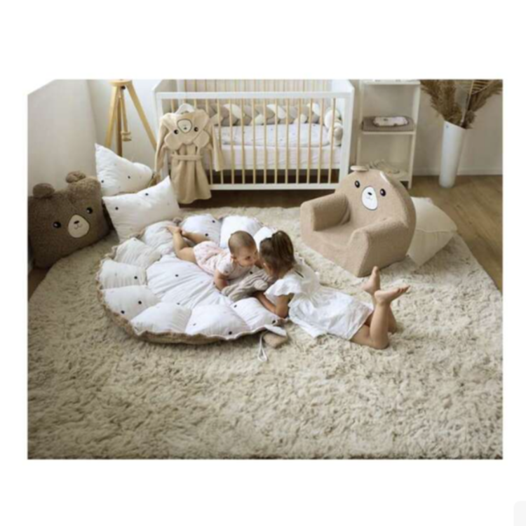 Gnezdece okroglo Bubaba by FreeON, pikice beige