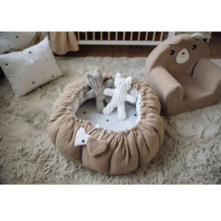 Gnezdece okroglo Bubaba by FreeON, pikice beige