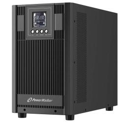 PowerWalker UPS, stolpni brezprekinitveni napajalnik z LCD zaslonom, črno ohišje, profesionalna zaščita napajanja.