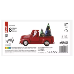 LED dekoracija Santa v avtu z božičnimi jelkami, 10 cm, 3x AA, notranja_2