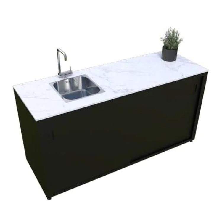 Letna kuhinja - Element s pomivalnim koritom Palram, antracit, 180 x 63 x 92 cm