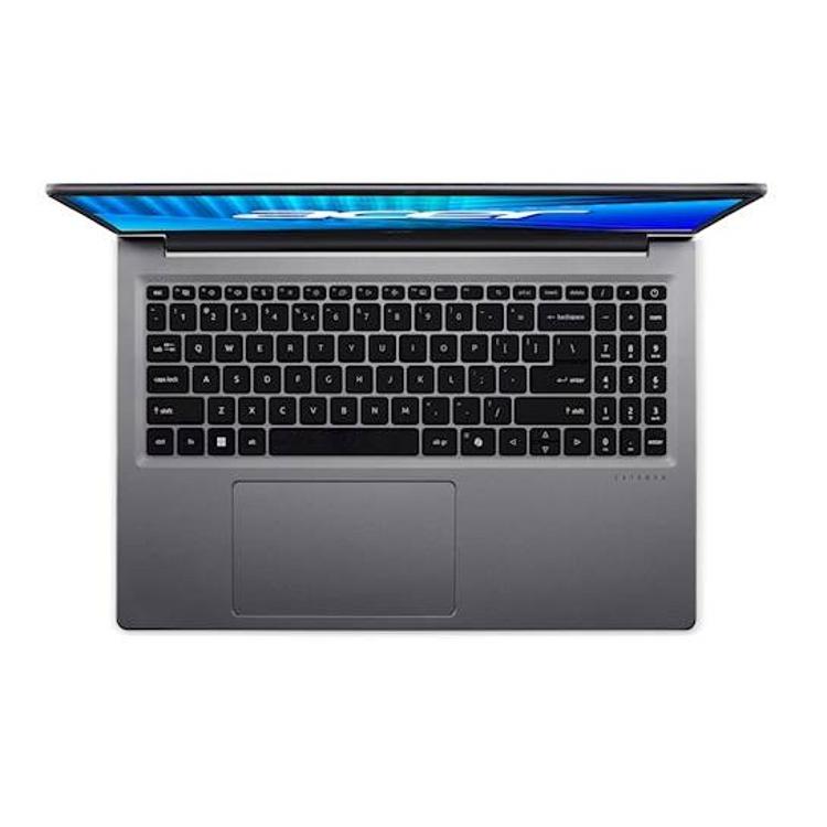 Extensa EXO15-41-R5VE R5-7430U/16GB/SSD 512GB/15,6''FHD/W11, pogled od zgoraj na tipkovnico s številčnico.