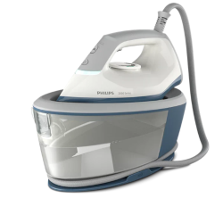 Philips parna postaja 2000 Series z likalnikom, bazno enoto, cevjo za paro in kompaktno zasnovo