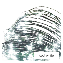 Božična nano veriga Emos zelena, LED 75, 7,5 m, zunanja in notranja, hladna bela
