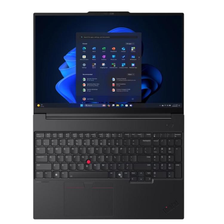 Lenovo ThinkPad z ergonomično tipkovnico, številčnico, sledilno točko TrackPoint in velikim zaslonom omogoča udobno ter zanesljivo delo tudi pri zahtevnejših poslovnih opravilih.