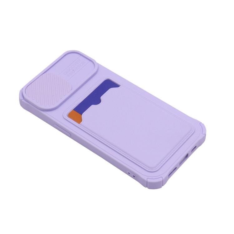Apple iPhone 13, gumiran ovitek (TPU), A-Type Card, vijoličen_1