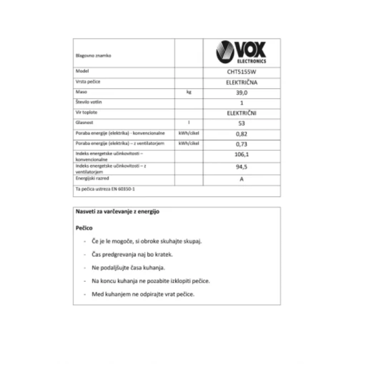 Steklokeramični štedilnik VOX CHT 5155 W (4x steklokeramika)_4