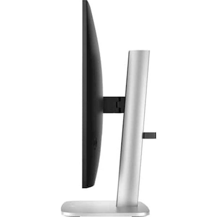 Pogled z nasprotne strani na HP Series 5 Pro monitor, ki prikazuje eleganten dizajn in ergonomsko stojalo.