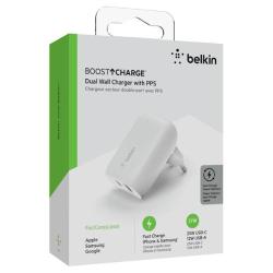 Hišni polnilec Belkin 220V, USB-A, USB-C, 37 W