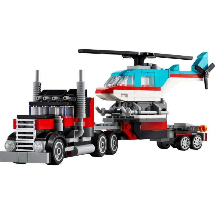 Lego Creator Ploščadni tovornjak s helikopterjem - 31146